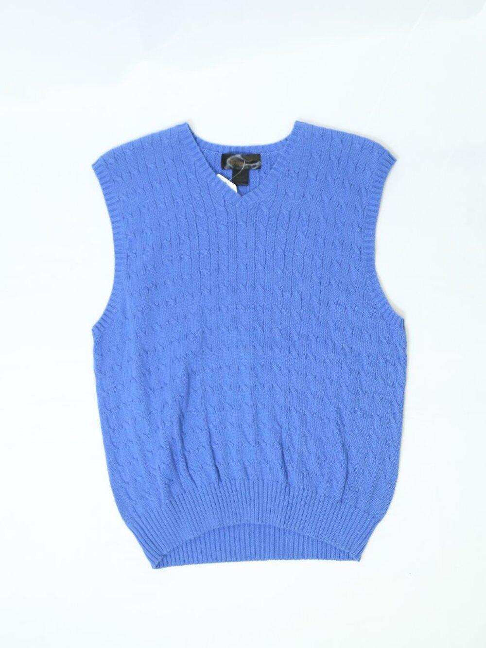 Men's Blue Knitted Sweater Vest Size Large
